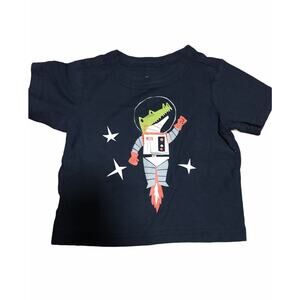 Tea Collection Alligator Space Shirt Navy Blue 3-6m